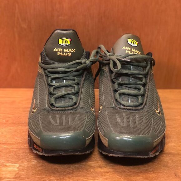 Limited Edition Men’s Nike Air Max Plus 3 TN Olive + Orange Sneakers size 12 - Picture 5 of 9